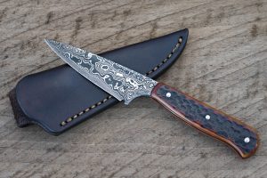 Bone Handled Damascus EDC